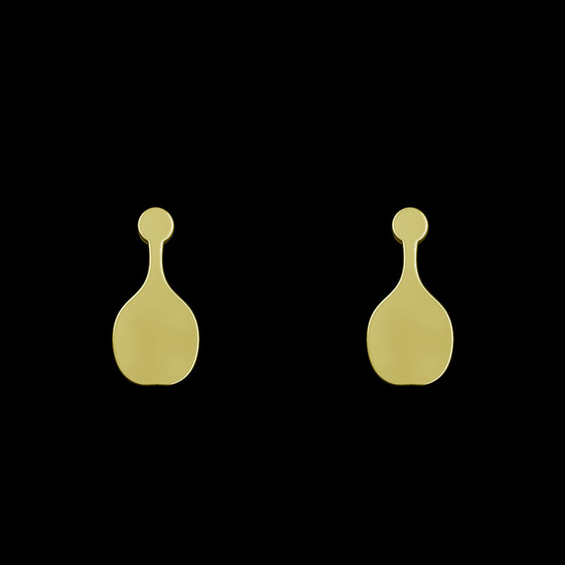 گوشواره طلا 18 عیار زنانه مدوپد مدل کوزه کد GA1-12584