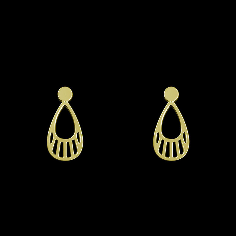 گوشواره طلا 18 عیار زنانه مدوپد مدل اشک کد GA1-12714