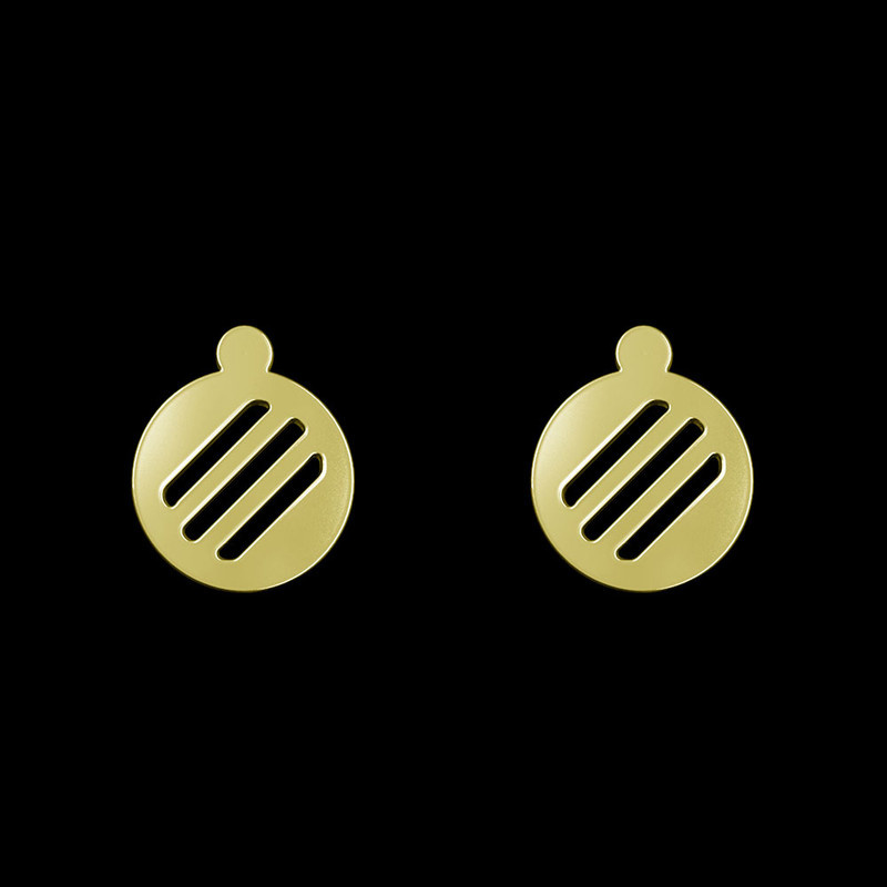 گوشواره طلا 18 عیار زنانه مدوپد مدل دایره کد GA1-12732