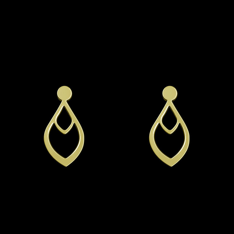 گوشواره طلا 18 عیار زنانه مدوپد مدل اشک کد GA1-12738