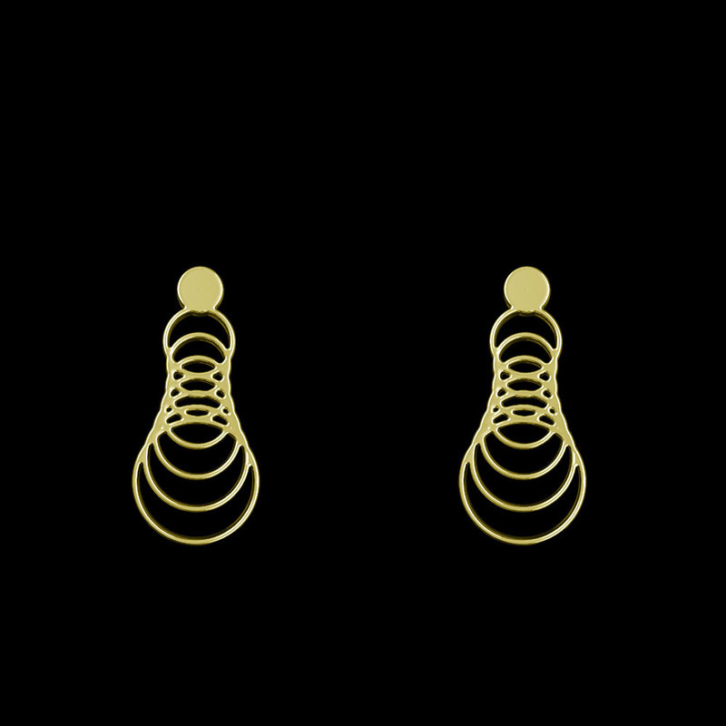 گوشواره طلا 18 عیار زنانه مدوپد مدل حلقه دایره کد GA1-12750