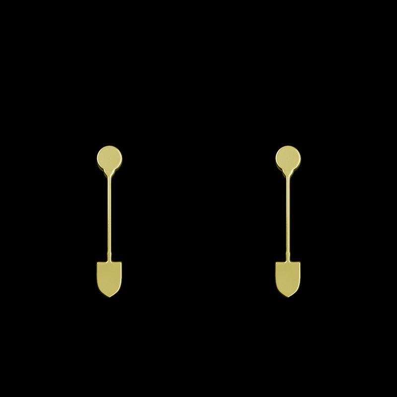 گوشواره طلا 18 عیار زنانه مدوپد مدل بیل کد GA1-12932