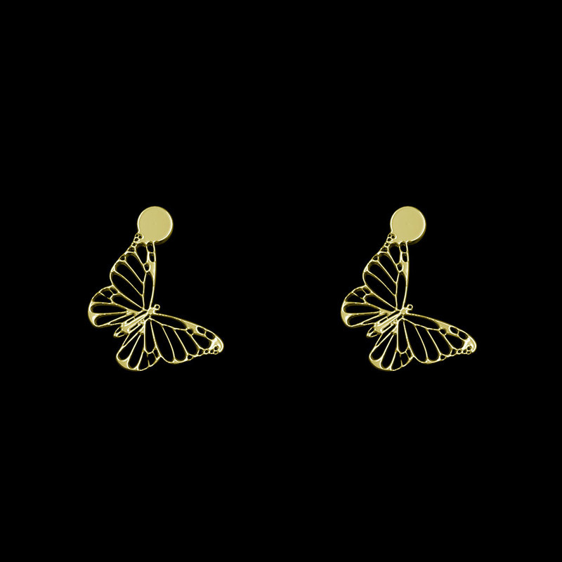 گوشواره طلا 18 عیار زنانه مدوپد مدل پروانه کد GA1-13038