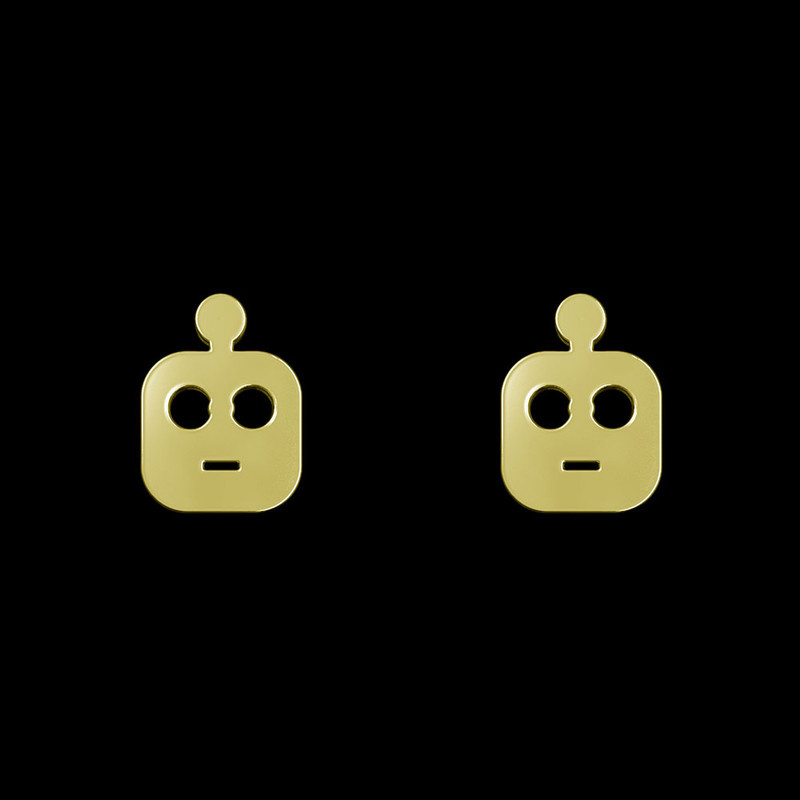 گوشواره طلا 18 عیار زنانه مدوپد مدل ایموجی کد GA1-13342