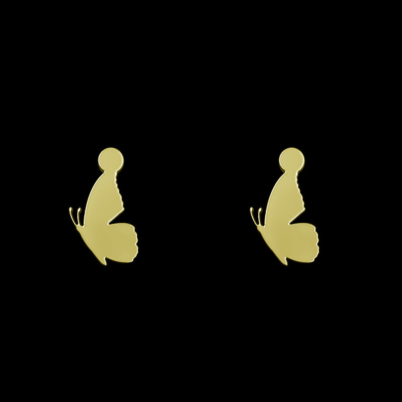 گوشواره طلا 18 عیار زنانه مدوپد مدل پروانه کد GA1-13838