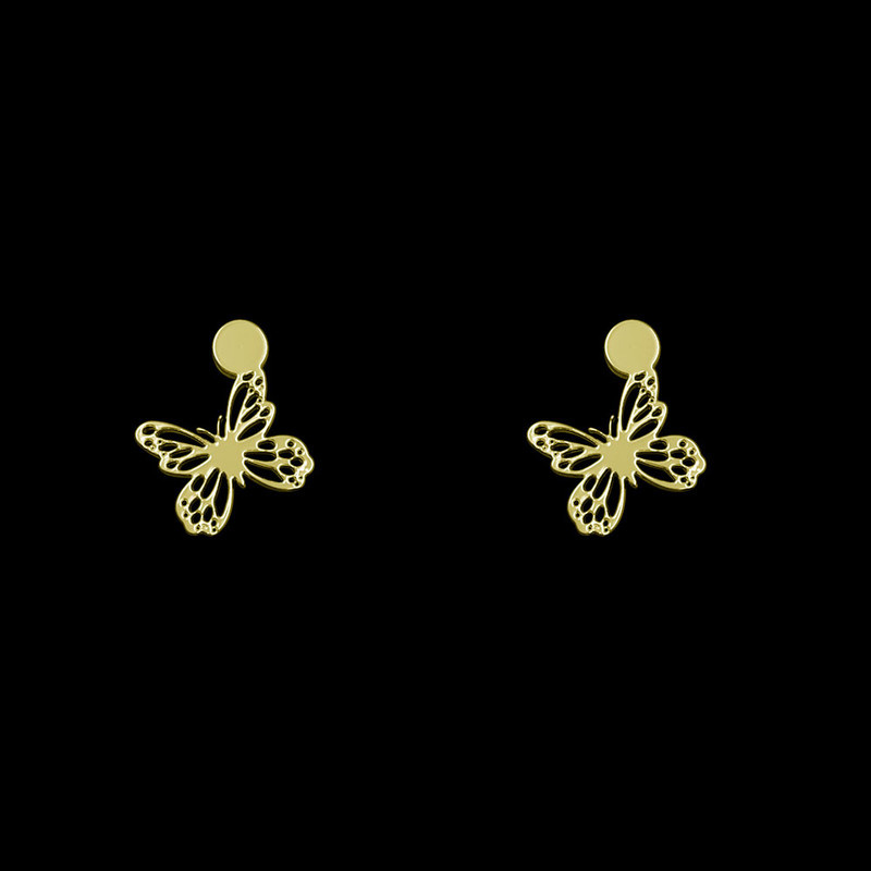 گوشواره طلا 18 عیار زنانه مدوپد مدل پروانه کد GA1-13839