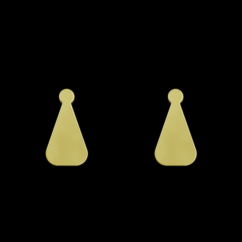 گوشواره طلا 18 عیار زنانه مدوپد مدل مثلث کد GA1-14292