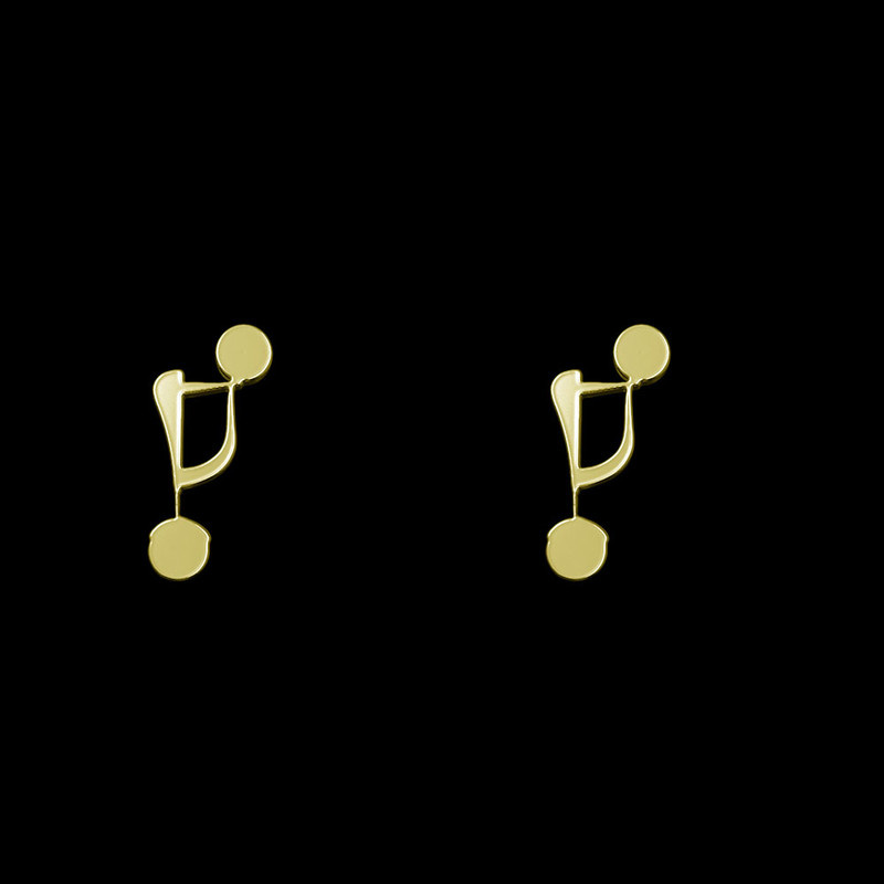 گوشواره طلا 18 عیار زنانه مدوپد مدل هندسی کد GA1-14728