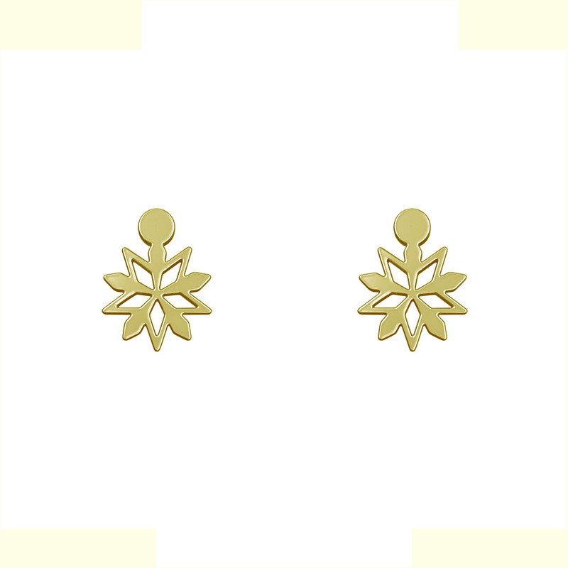 گوشواره طلا 18 عیار زنانه مدوپد مدل هندسی کد GA1-14816