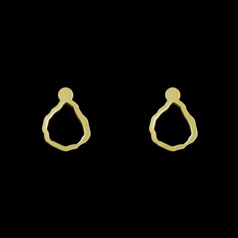 گوشواره طلا 18 عیار زنانه مدوپد مدل هندسی کد GA1-14905