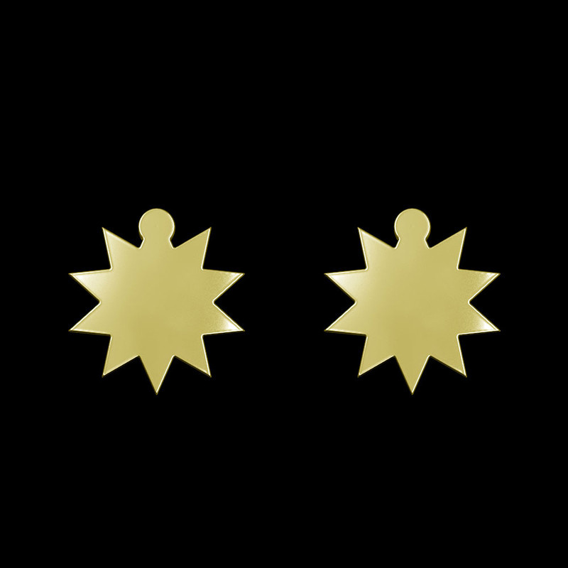 گوشواره طلا 18 عیار زنانه مدوپد مدل ستاره کد GA1-15380