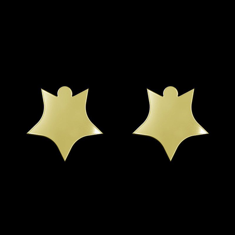 گوشواره طلا 18 عیار زنانه مدوپد مدل ستاره کد GA1-15520