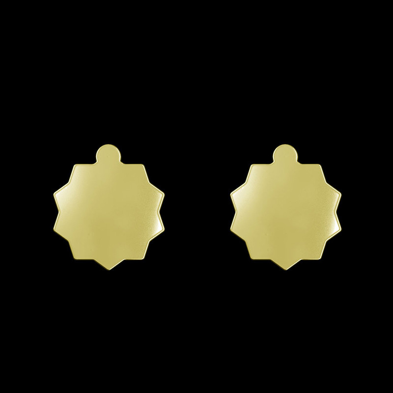 گوشواره طلا 18 عیار زنانه مدوپد مدل ستاره کد GA1-15596