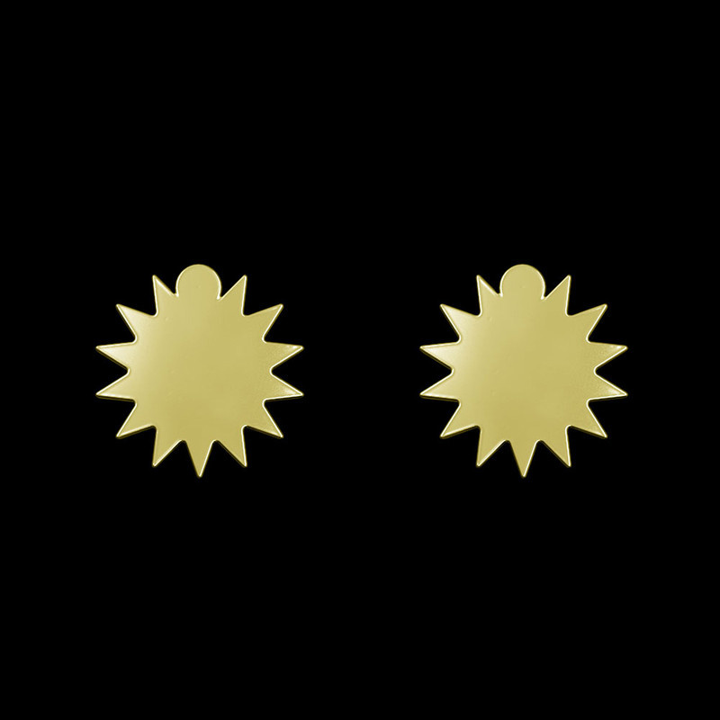 گوشواره طلا 18 عیار زنانه مدوپد مدل ستاره کد GA1-15621