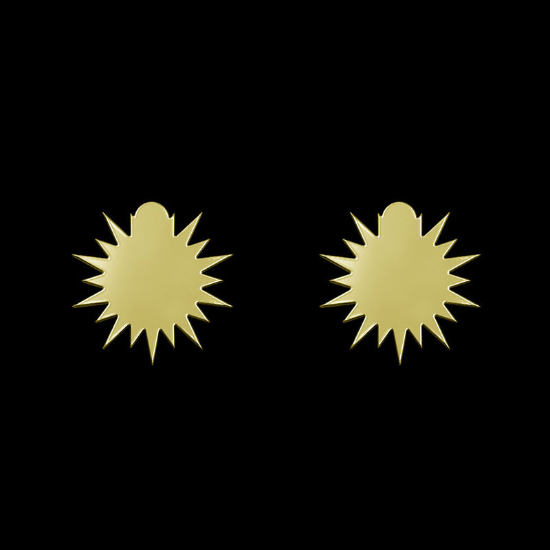 گوشواره طلا 18 عیار زنانه مدوپد مدل ستاره کد GA1-15624