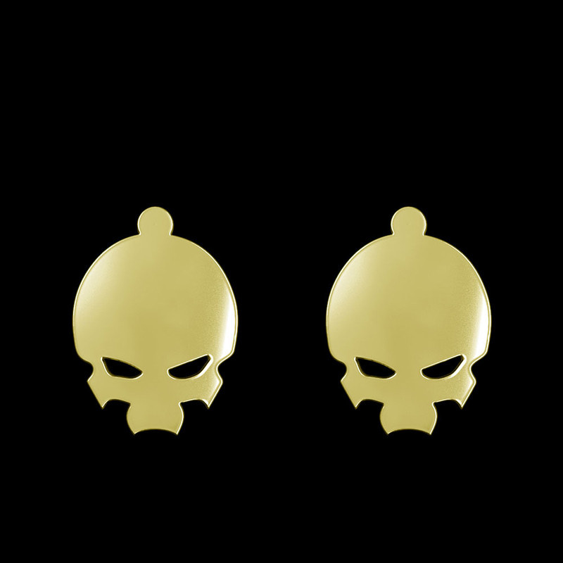 گوشواره طلا 18 عیار زنانه مدوپد مدل جمجمه کد GA1-15651