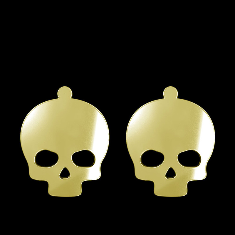 گوشواره طلا 18 عیار زنانه مدوپد مدل جمجمه کد GA1-15695