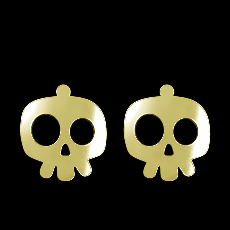 گوشواره طلا 18 عیار زنانه مدوپد مدل جمجمه کد GA1-15720