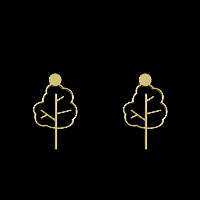 گوشواره طلا 18 عیار زنانه مدوپد مدل درخت کد GA1-15747