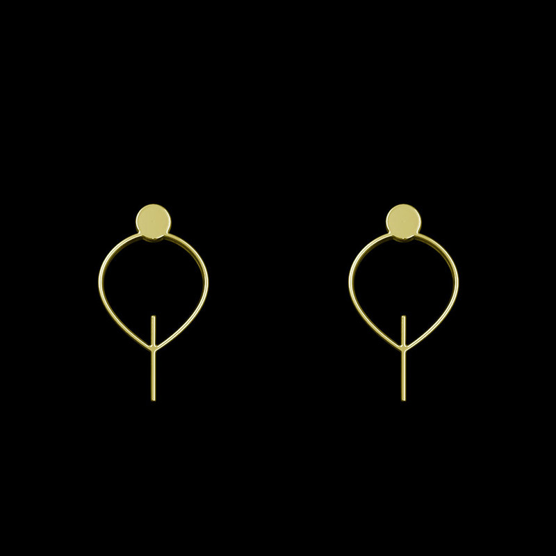 گوشواره طلا 18 عیار زنانه مدوپد مدل درخت کد GA1-15783