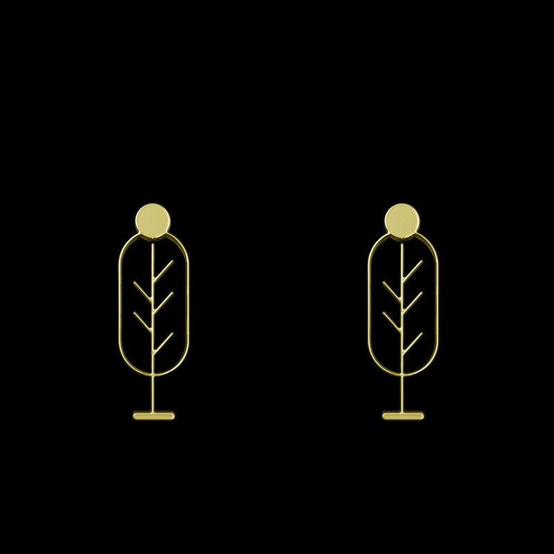 گوشواره طلا 18 عیار زنانه مدوپد مدل درخت کد GA1-15793