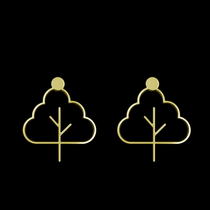 گوشواره طلا 18 عیار زنانه مدوپد مدل درخت کد GA1-15836