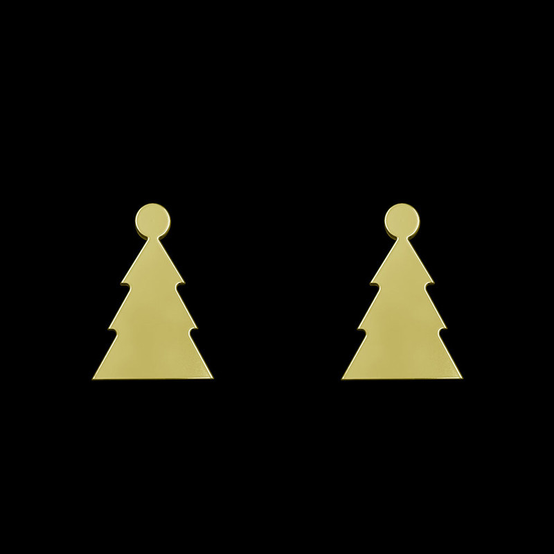 گوشواره طلا 18 عیار زنانه مدوپد مدل برگ کد GA1-15951