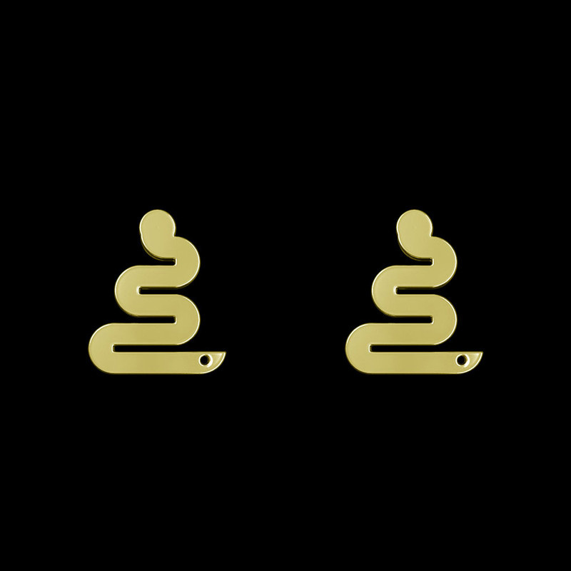 گوشواره طلا 18 عیار زنانه مدوپد مدل مار کد GA1-16060