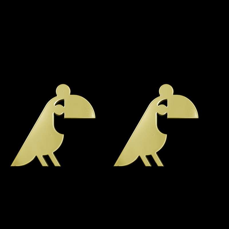 گوشواره طلا 18 عیار زنانه مدوپد مدل طوطی کد GA1-16065