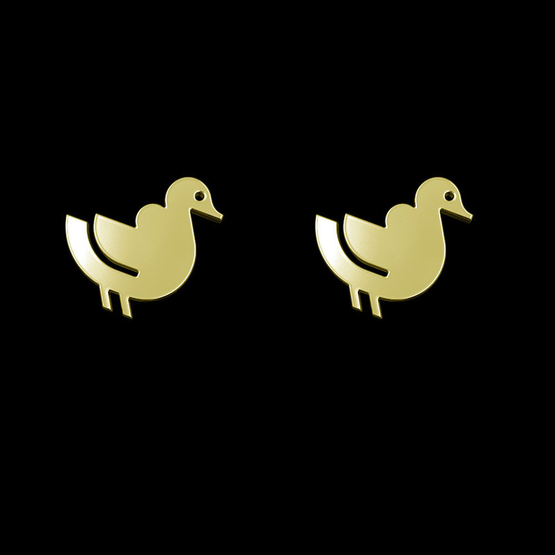 گوشواره طلا 18 عیار زنانه مدوپد مدل اردک کد GA1-16066