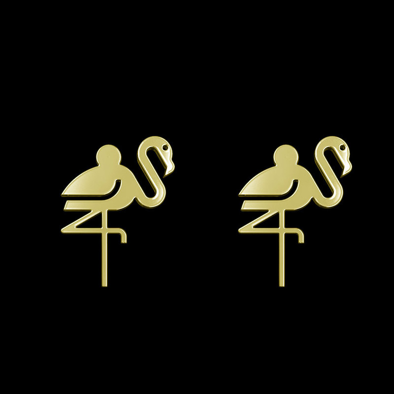 گوشواره طلا 18 عیار زنانه مدوپد مدل لک لک کد GA1-16071