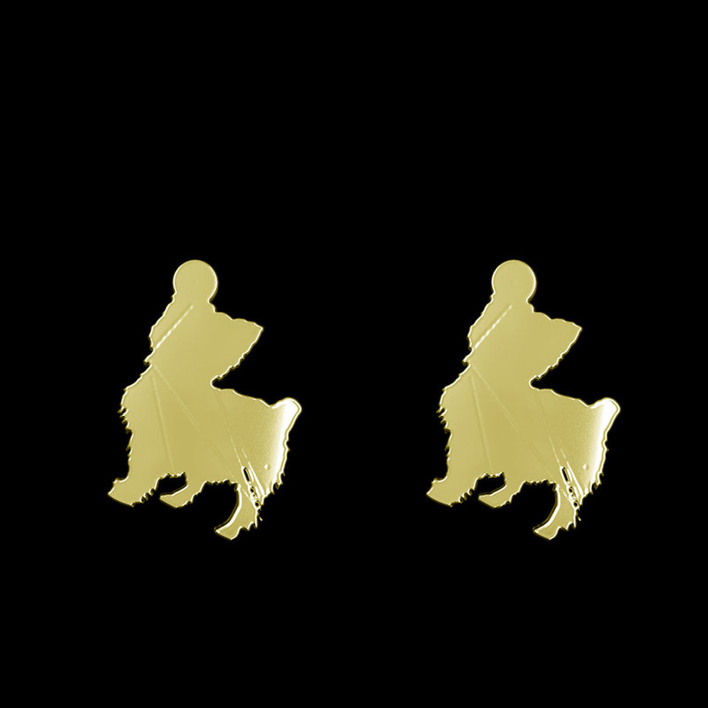 گوشواره طلا 18 عیار زنانه مدوپد مدل سگ کد GA1-16469