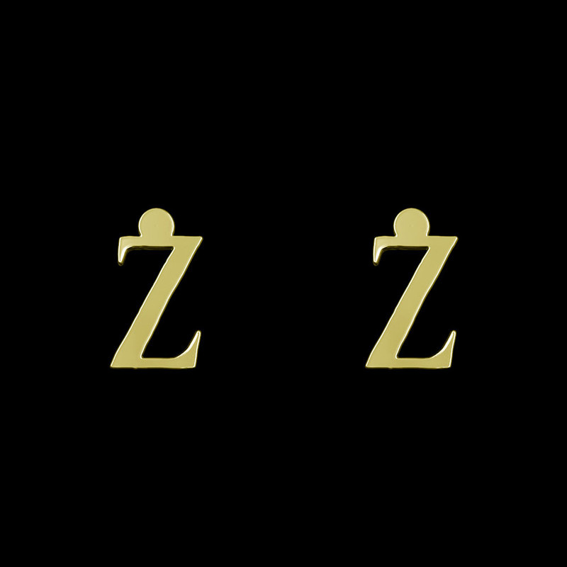 گوشواره طلا 18 عیار زنانه مدوپد مدل حرف Z کد GA1-17068