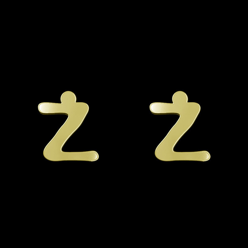 گوشواره طلا 18 عیار زنانه مدوپد مدل حرف Z کد GA1-17113