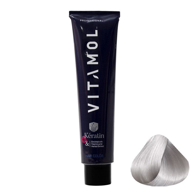 کیت رنگ مو ویتامول سری HIGHLIGHT شماره 90.19 حجم 120 میلی لیتر رنگ فانتزی نقره ای کیت رنگ مو ویتامول سری HIGHLIGHT شماره 90.19 حجم 120 میلی لیتر رنگ فانتزی نقره ای