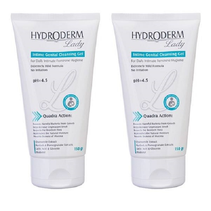 ژل بهداشتی بانوان هیدرودرم مدل Quadra Action وزن 150 گرم مجموعه 2 عددی ژل بهداشتی بانوان هیدرودرم مدل Quadra Action وزن 150 گرم مجموعه 2 عددی