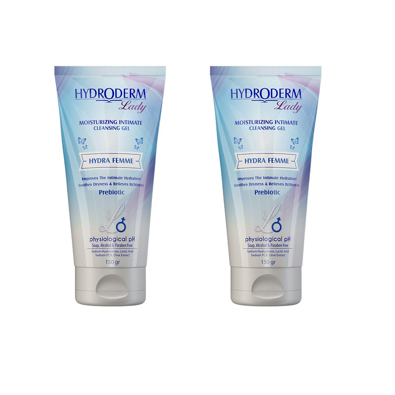 ژل بهداشتی بانوان هیدرودرم مدل Hydra وزن 150 گرم مجموعه 2 عددی ژل بهداشتی بانوان هیدرودرم مدل Hydra وزن 150 گرم مجموعه 2 عددی