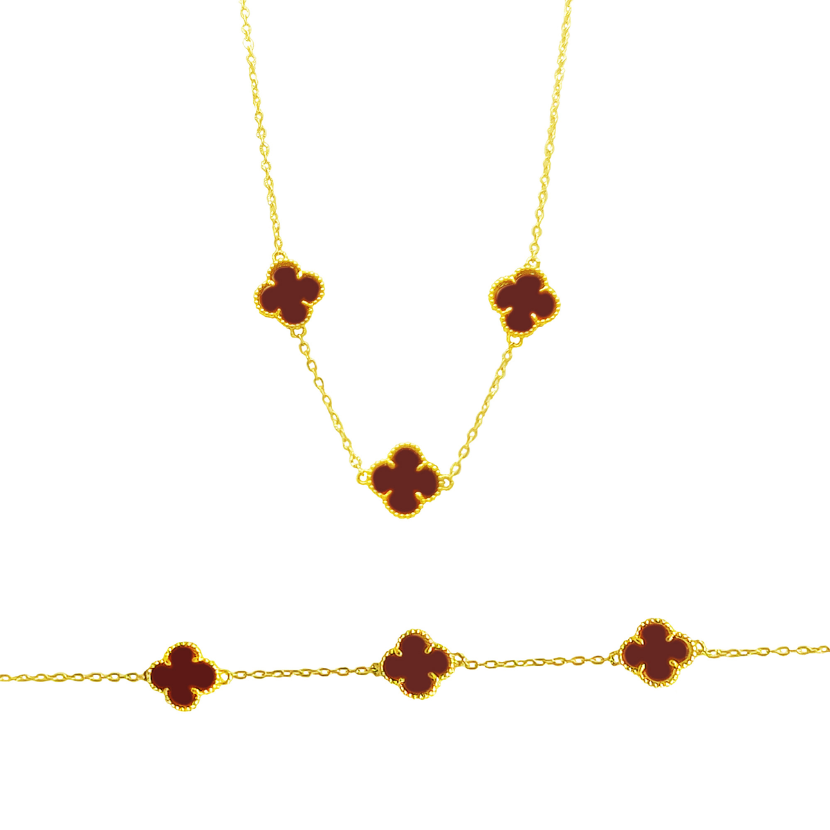 نیم ست طلا 18 عیار زنانه مدل ونکلیف کد HS172-small-image