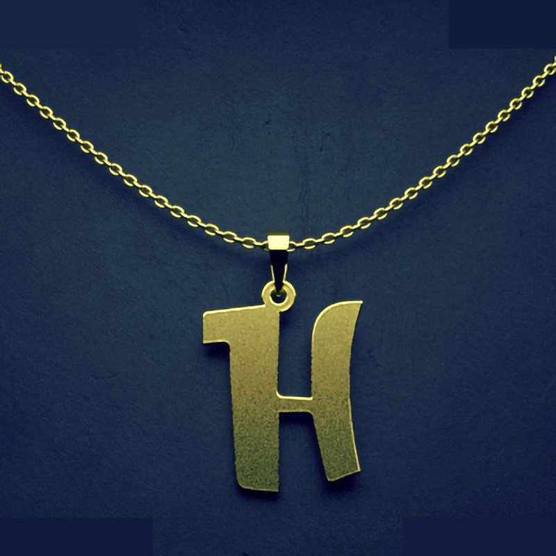 گردنبند طلا 18 عیار زنانه مدوپد مدل حرف H کد H3-1-1021