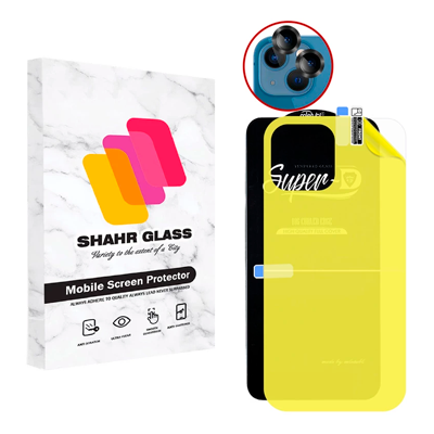 گلس گوشی اپل iPhone 13 شهر گلس مدل 2SNR به همراه محافظ پشت گوشی و لنز دوربین