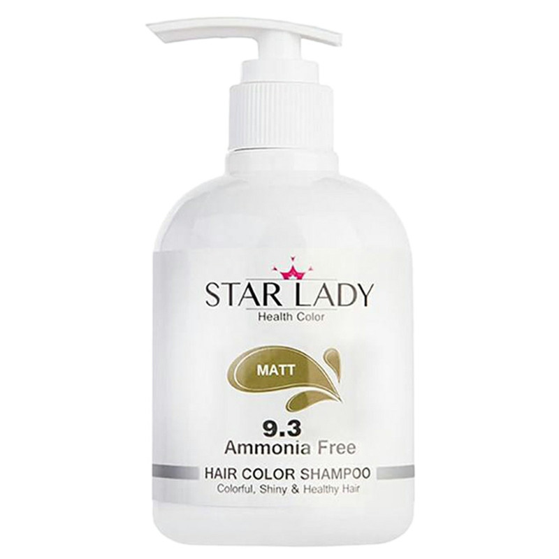 شامپو رنگساژ استارلیدی شماره 9.3 حجم 300 میلی لیتر رنگ زیتونی شامپو رنگساژ استارلیدی شماره 9.3 حجم 300 میلی لیتر رنگ زیتونی