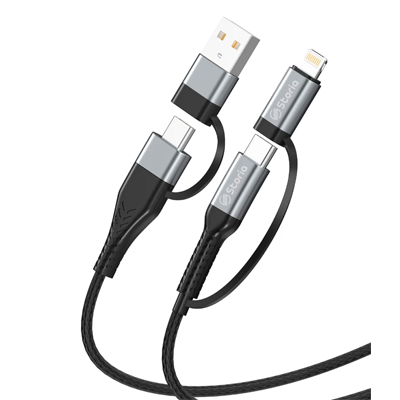 کابل تبدیل تایپ سی به یو اس بی/ لایتنینگ استوریا مدل ST-DC03 طول 1 متر