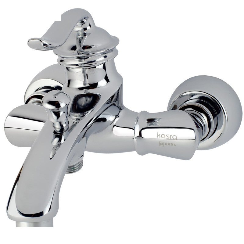 شیر حمام کسری مدل دانوب کروم شیر حمام کسری مدل دانوب کروم