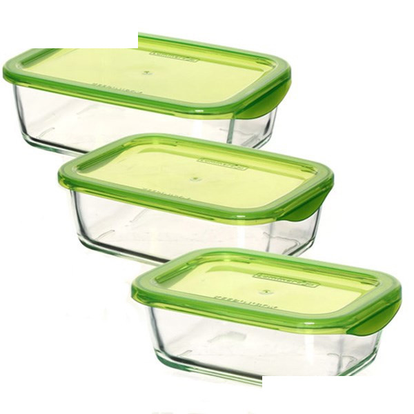 ست ظروف مستطیل 3 پارچه لومینارک دردار کد G4053