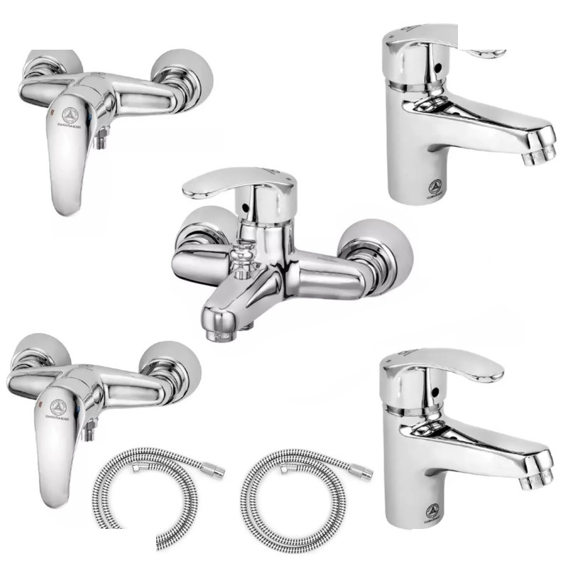 ست شیرآلات قهرمان مدل اسپانیایی مجموعه 7 عددی ست شیرآلات قهرمان مدل اسپانیایی مجموعه 7 عددی