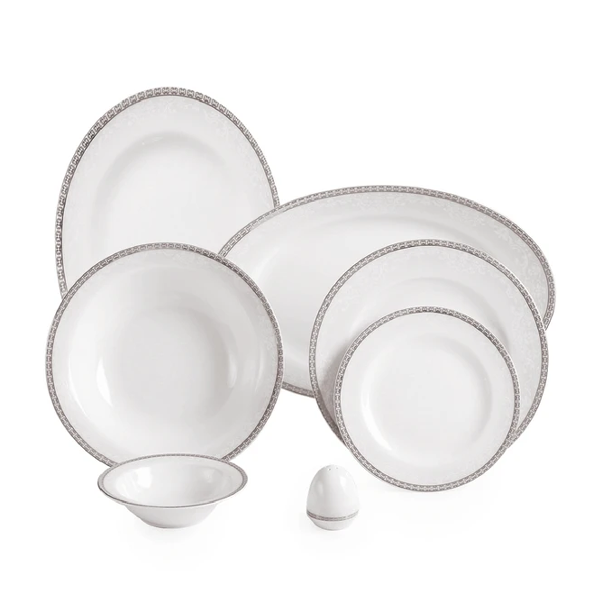 سرویس غذاخوری 28 پارچه چینی زرین ایران مدل ایتالیا اف ریوا درجه 3-small-image