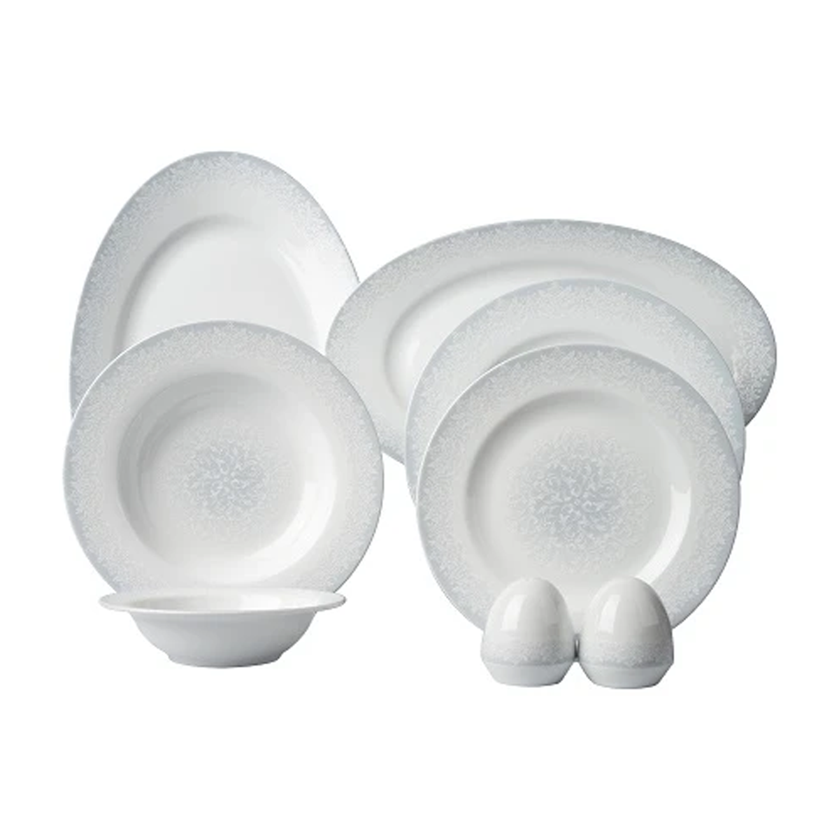 سرویس غذاخوری 28 پارچه 6 نفر چینی زرین ایران مدل ایتالیا اف سابرینا درجه 3-small-image