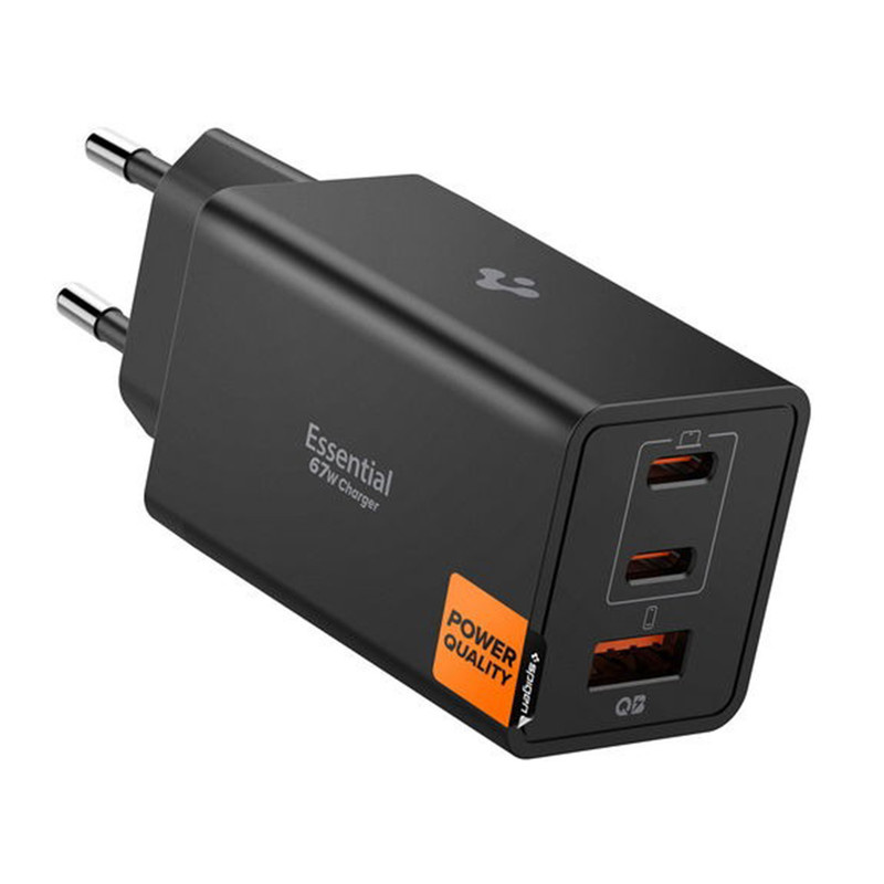 شارژر دیواری 67 وات سه پورت اسپیگن مدل EE673EU