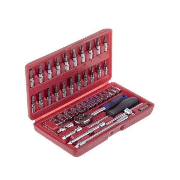 مجموعه 46 عددی آچار و سری بکس شگاتولز مدل n350 مجموعه 46 عددی آچار و سری بکس شگاتولز مدل n350