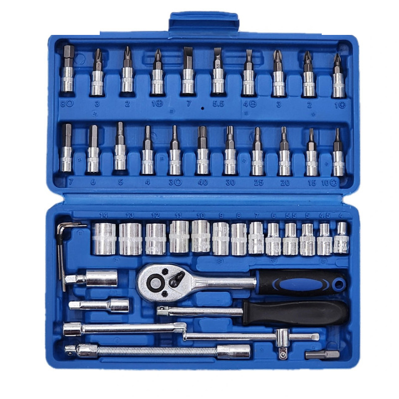 جعبه آچار بکس اوکی کد X46BLUE مجموعه 46 عددی جعبه آچار بکس اوکی کد X46BLUE مجموعه 46 عددی